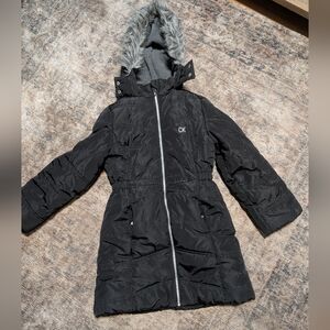 CK Girls Black Puffer Coat w/ Hood